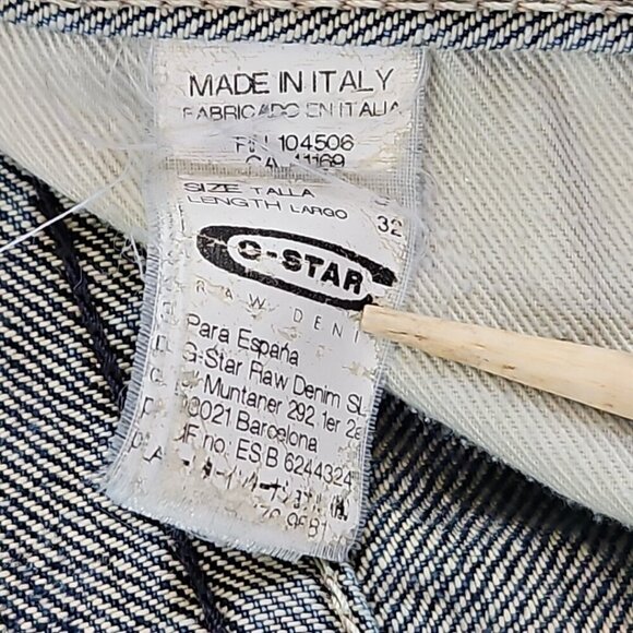 G-Star Raw 3301 Button Fly Straight Fit Blue Denim Jeans Men's Size 32Wx28L EUC - Picture 14 of 16